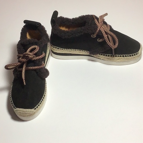 NEW See by Chloe ESPADRILLE SNEAKER BLACK Sz 35 - Picture 1 of 8